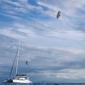 Latawiec kitesurfingowy DUOTONE Rebel SLS 2022 grey/coral red 8