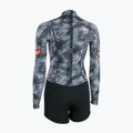 Pianka do pływania damska ION Amaze Shorty 2.0 mm Back Zip black flowers 2