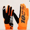Rękawiczki rowerowe męskie 100% Brisker fluo orange/black 6