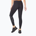 Legginsy treningowe damskie 2XU Motion Mid-Rise Compression black/dotted reflective logo 4