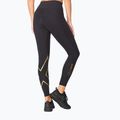 Legginsy treningowe damskie 2XU Force Mid-Rise Compression black/gold 4