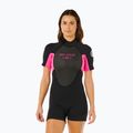 Pianka do pływania damska Rip Curl Omega 2/2 mm Back Zip Springsuit black/pink
