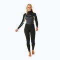Pianka do pływania damska Rip Curl Dawn Patrol 4/3 mm Chest Zip Sublimed black/black/multi 4