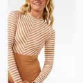Strój kąpielowy jednoczęściowy damski Rip Curl Premium Surf LS Surf light brown 11