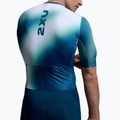 Kombinezon triathlonowy męski 2XU Aero Hex Sleeved jelly mint/majol 5