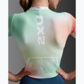 Kombinezon triathlonowy damski 2XU Aero Hex Sleeved jelly mint/majol 7