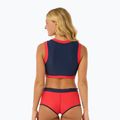 Góra od stroju kąpielowego Rip Curl Coco Short Sleeve Vest red/dark blue 3