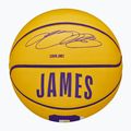 Piłka do koszykówki dziecięca Wilson NBA Player Icon Mini Lebron yellow rozmiar 3