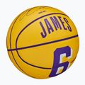Piłka do koszykówki dziecięca Wilson NBA Player Icon Mini Lebron yellow rozmiar 3 2