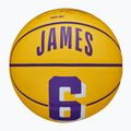 Piłka do koszykówki dziecięca Wilson NBA Player Icon Mini Lebron yellow rozmiar 3 3