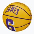 Piłka do koszykówki dziecięca Wilson NBA Player Icon Mini Lebron yellow rozmiar 3 4