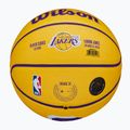 Piłka do koszykówki dziecięca Wilson NBA Player Icon Mini Lebron yellow rozmiar 3 6