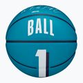 Piłka do koszykówki dziecięca Wilson NBA Player Icon Mini Lamelo blue rozmiar 3 2