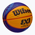 Piłka do koszykówki Wilson Fiba 3x3 Game Ball Paris Retail 2024 blue/yellow rozmiar 6 4