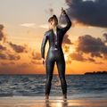 Pianka triathlonowa damska Synergy Endorphin Full Sleeve 5/3 mm black/pink 5