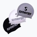Czepek pływacki Synergy Silicone Swim Cap 3 szt. black/silver/white