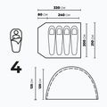 Namiot kempingowy 4-osobowy KADVA CAMPdome 4 zielony 7