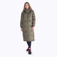 Płaszcz puchowy damski Columbia Pike Lake Long stone green/olive green