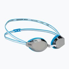 Okulary do pływania damskie TYR Blackops 140 Ev Racing Mirrored blue/white