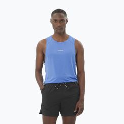 Koszulka do biegania męska Salomon SHAKEout Core Tank ultramarine