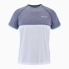 Koszulka tenisowa męska Babolat Play Crew Neck white/blue heather