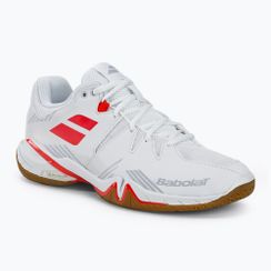 Buty do badmintona damskie Babolat Shadow Spirit W white/lavender
