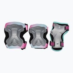 Zestaw ochraniaczy dziecięcych Powerslide Kids Pro Set grey/pink