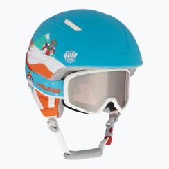 Kask narciarski dziecięcy HEAD Mojo Set Paw + Gogle Jr blue/silver red