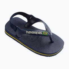 Sandały dziecięce Havaianas Baby Brasil Logo II navy blue / citrus yelloew