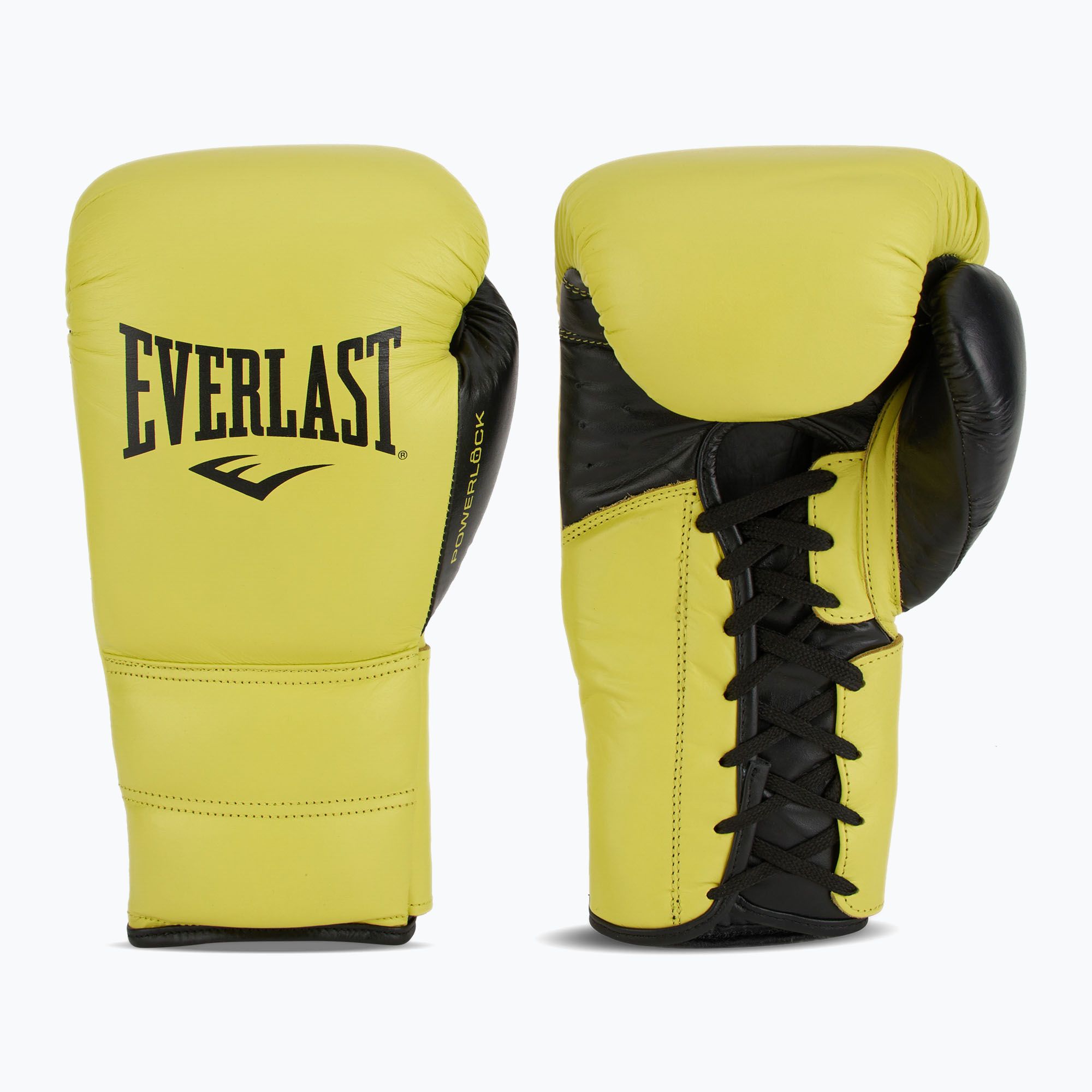 Rękawice bokserskie Everlast Powerlock 2 Laced Pro Training neon yellow 