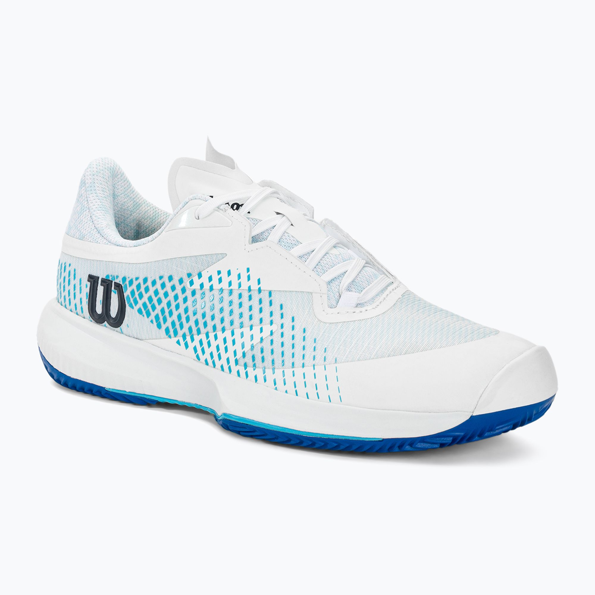 Buty do tenisa męskie Wilson Kaos Swift 1.5 Clay white/blue atoll/lapis blue 