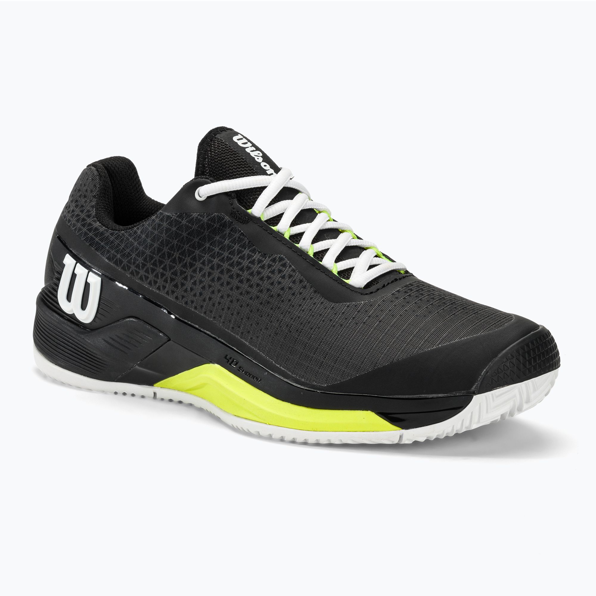 Buty do tenisa męskie Wilson Rush Pro 4.0 Clay black/white/safety yellow 