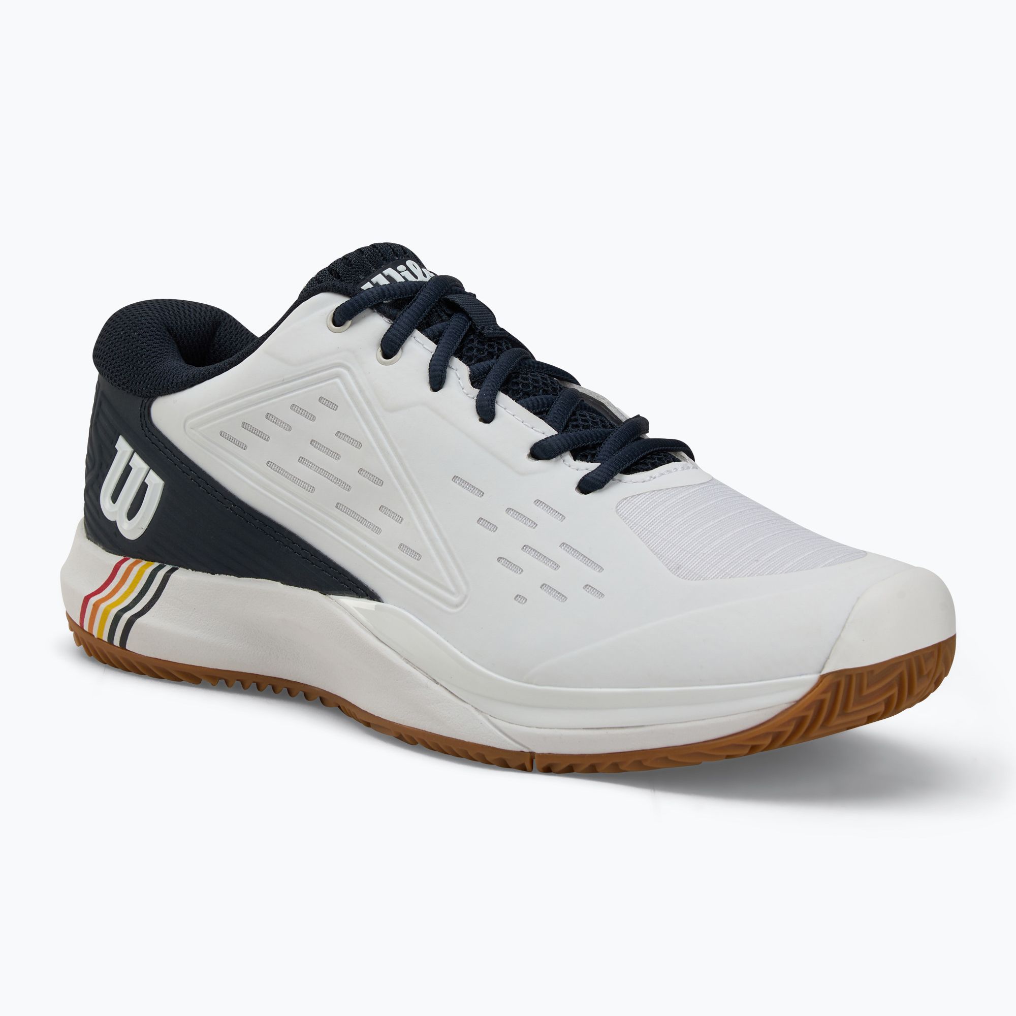Buty do tenisa męskie Wilson Rush Pro Ace Clay RG white/ navy blazer/ gum 