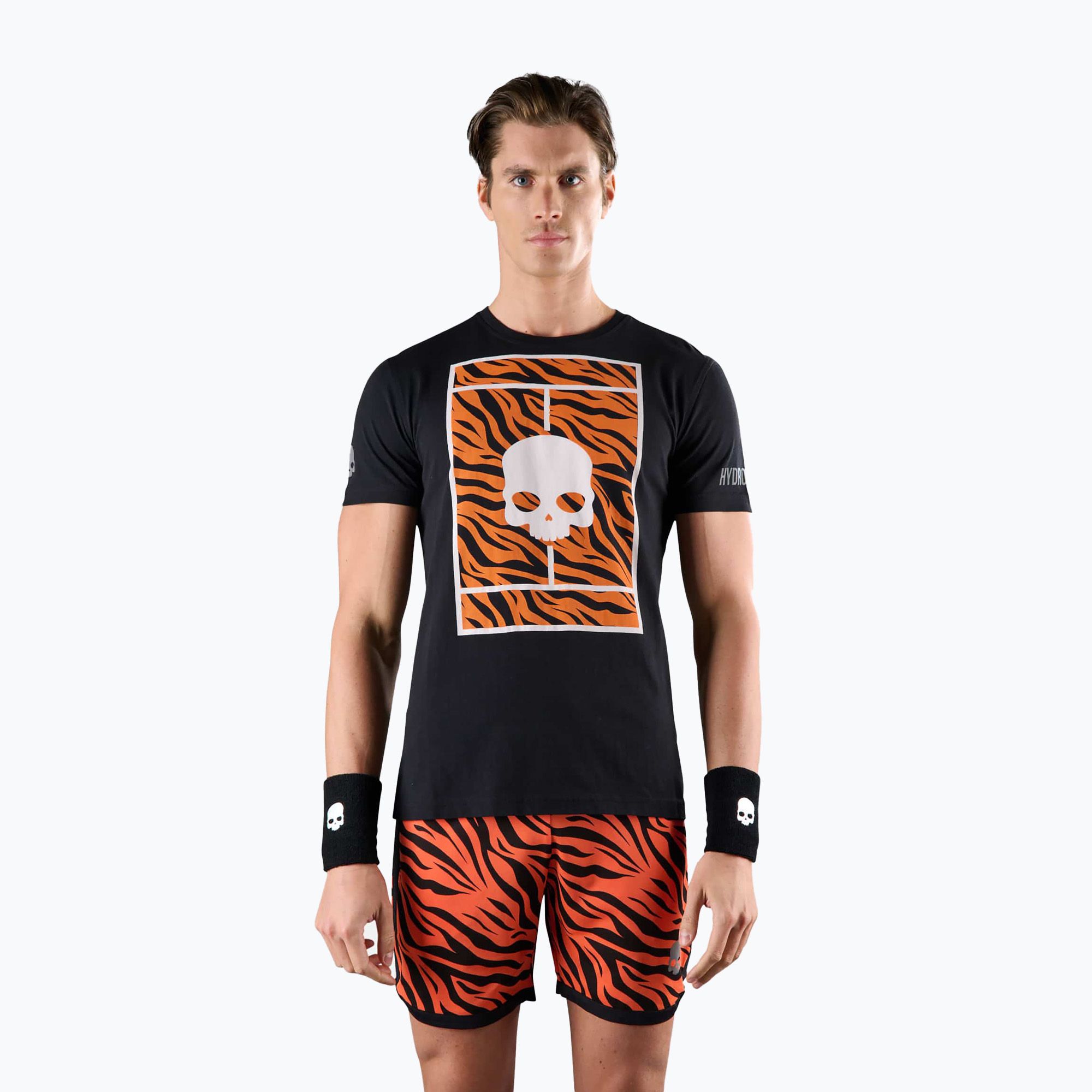 Koszulka tenisowa męska HYDROGEN Tennis Court Cotton Tee black 