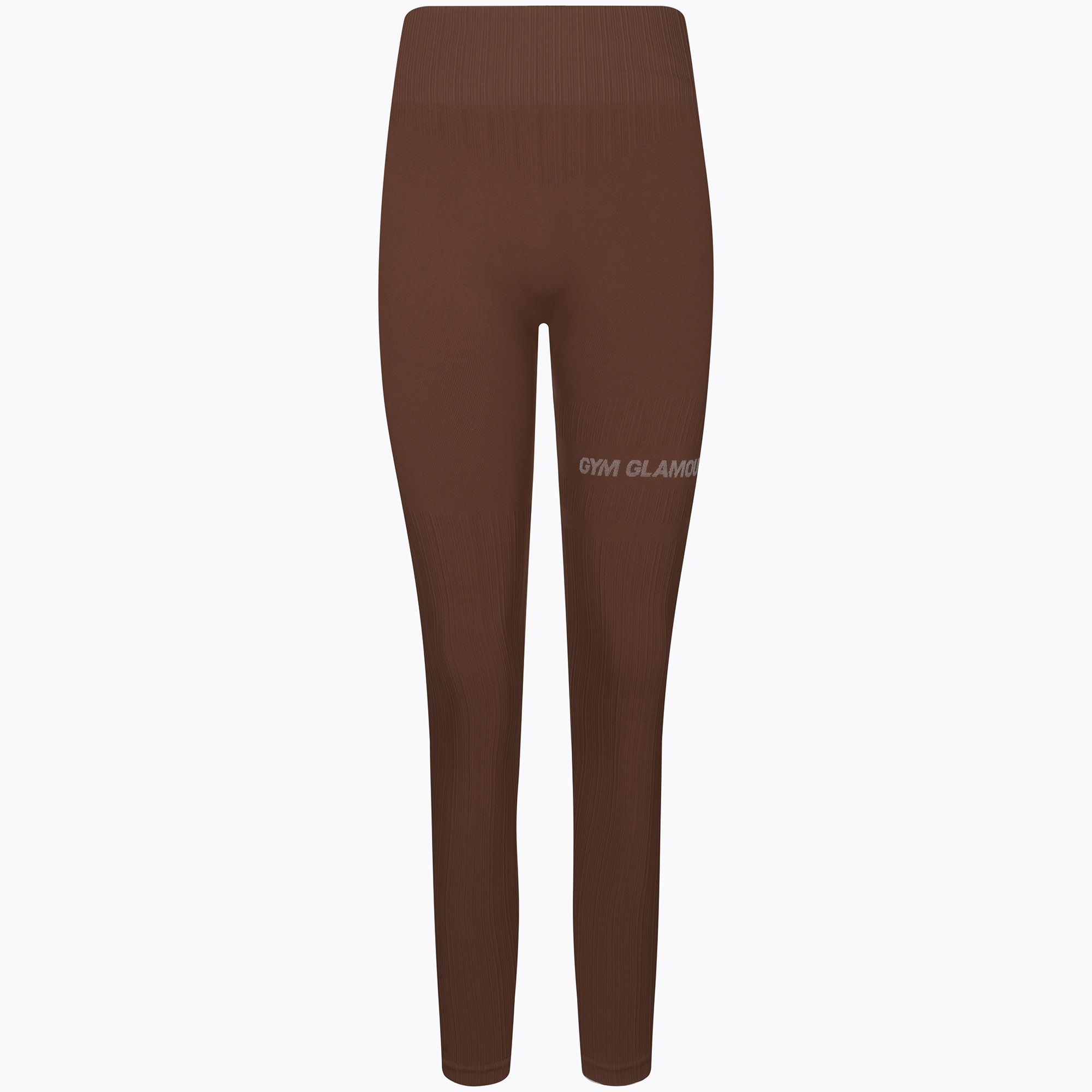 Legginsy treningowe damskie Gym Glamour Push Up chocolate 