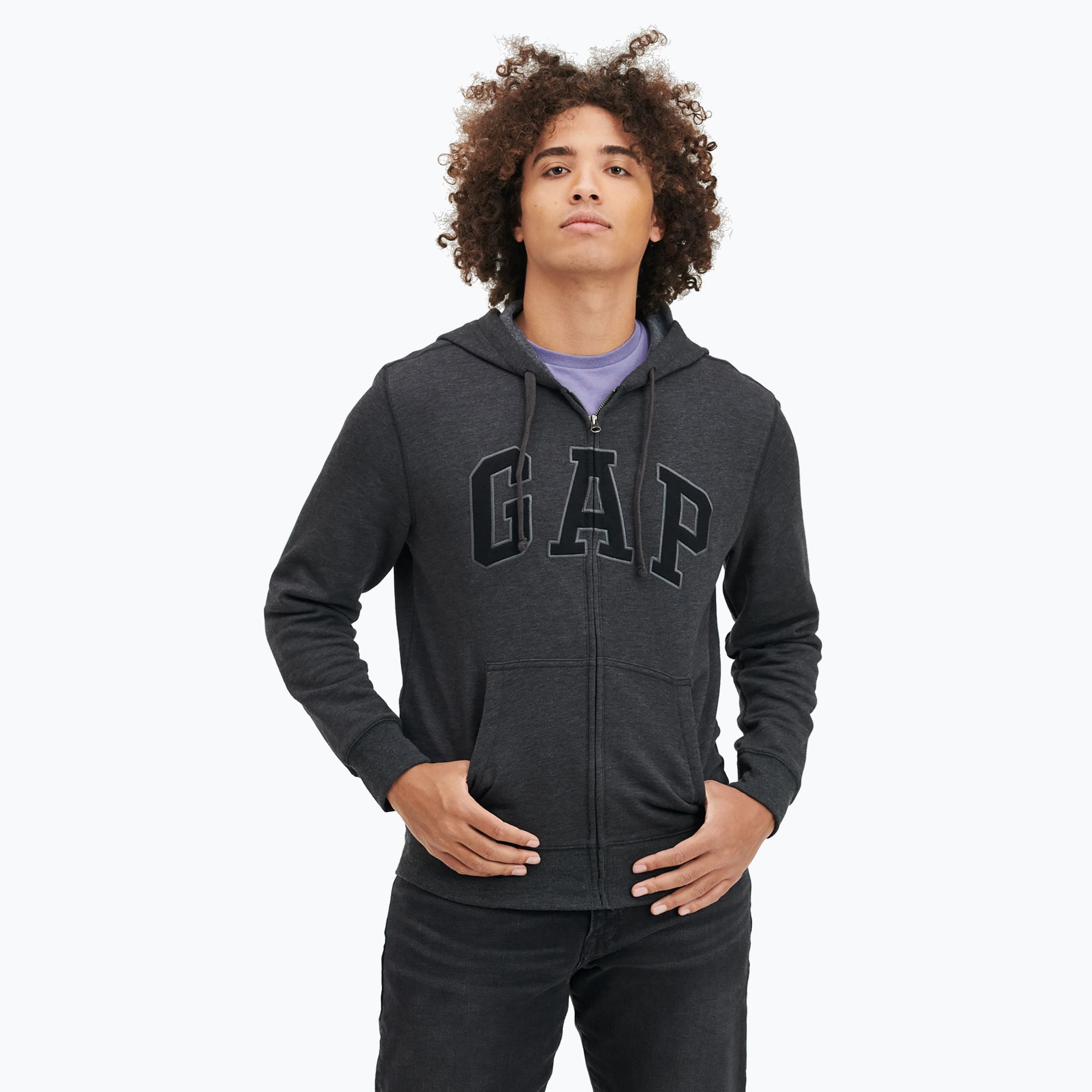 Bluza męska GAP V-Heritage Logo FZ new charcoal grey 