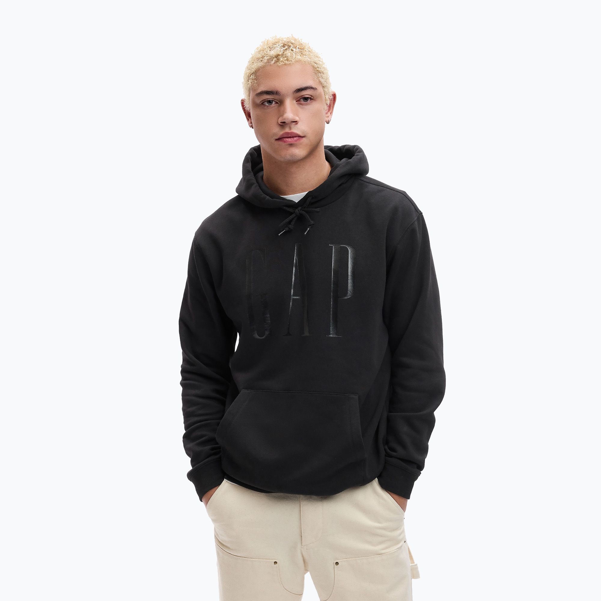 Bluza męska GAP Shine Logo Hoodie true black 