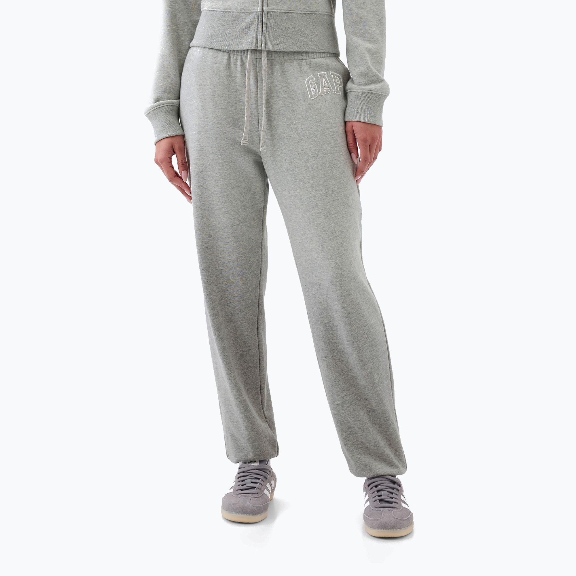Spodnie damskie GAP French Logo Jogger light heather grey 