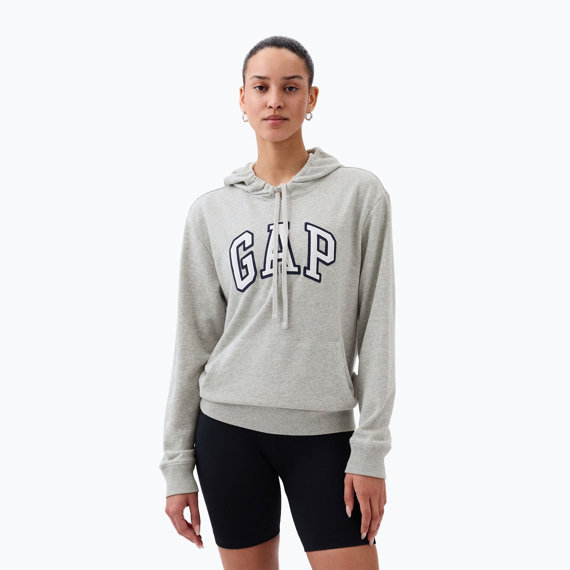 Bluza damska GAP Heritage French Logo Hoodie light heather grey 