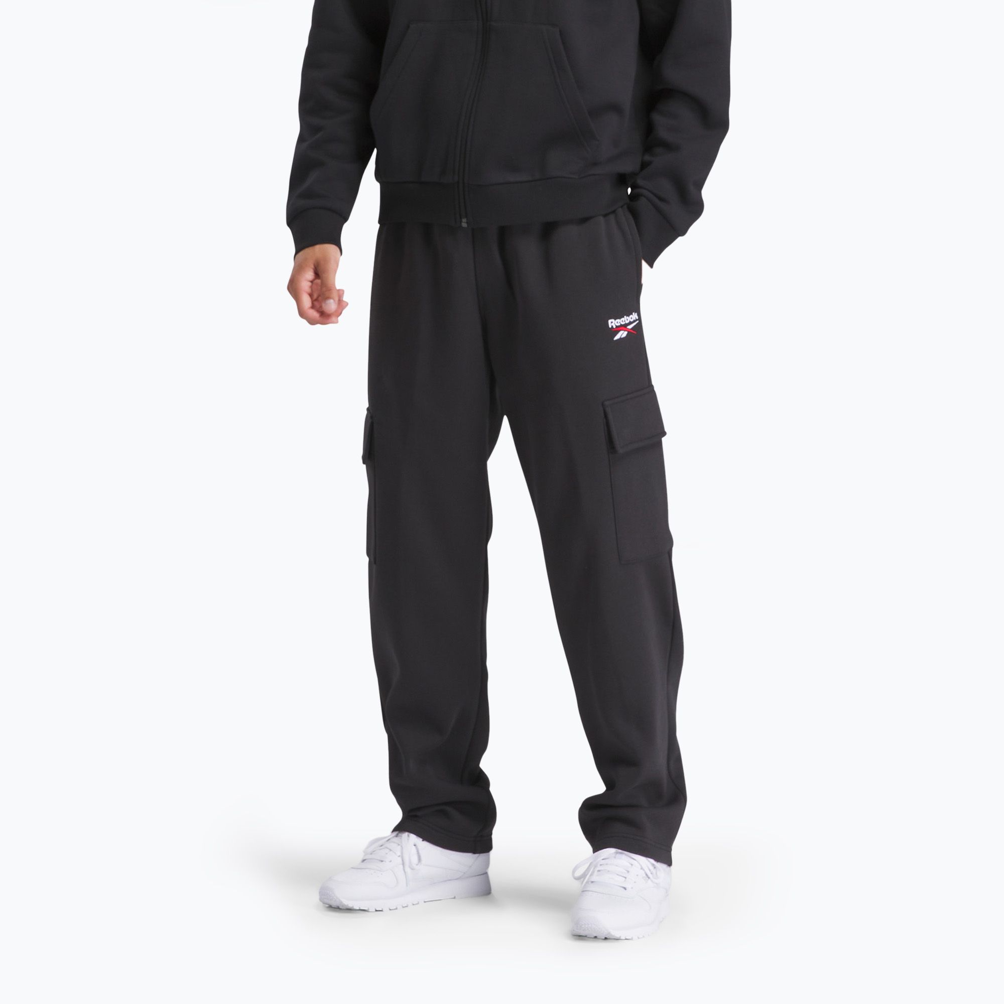 Spodnie męskie Reebok Identity Small Logo OH Cargo black/white/vector red 