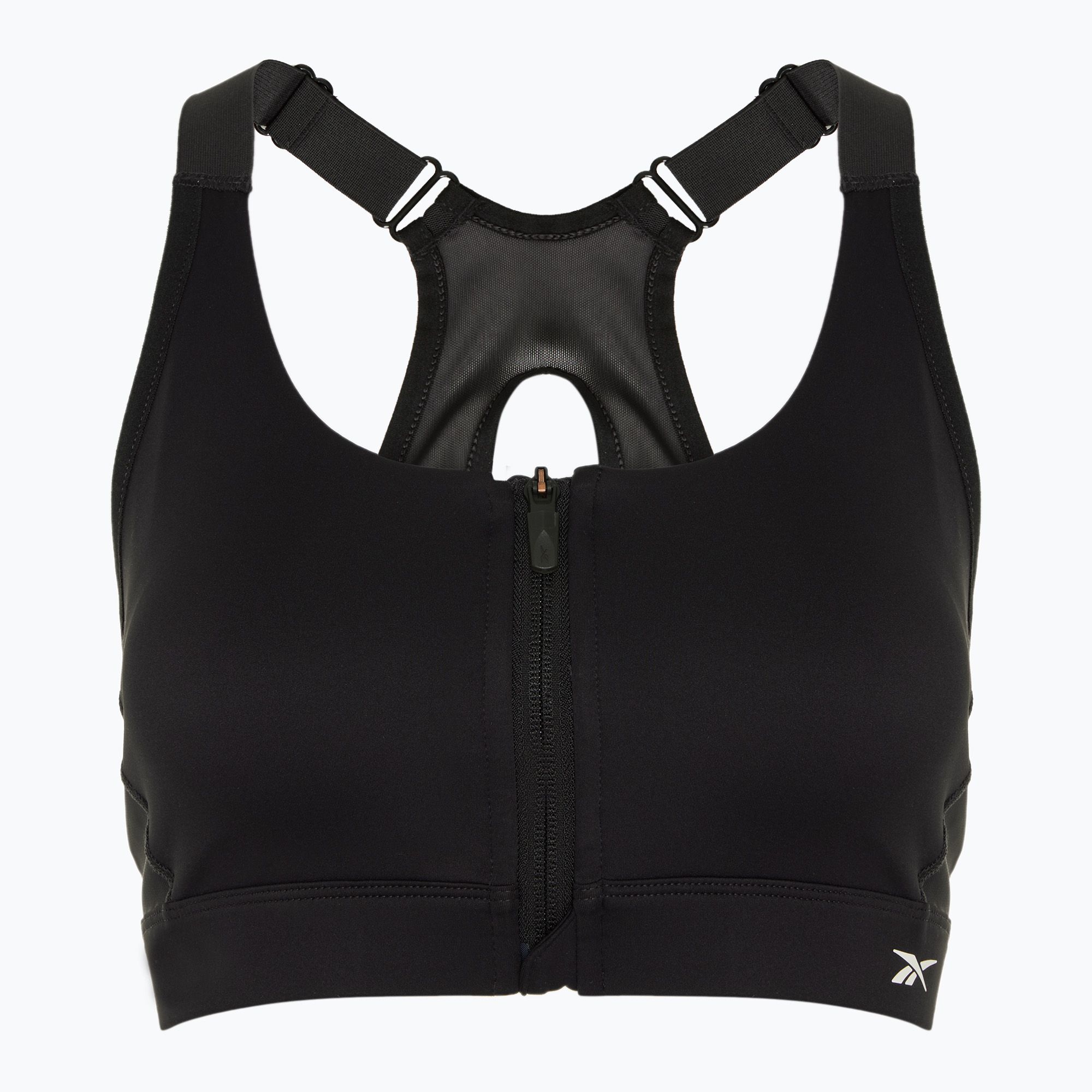 Biustonosz treningowy Reebok Lux Front-Zip High Impact black 