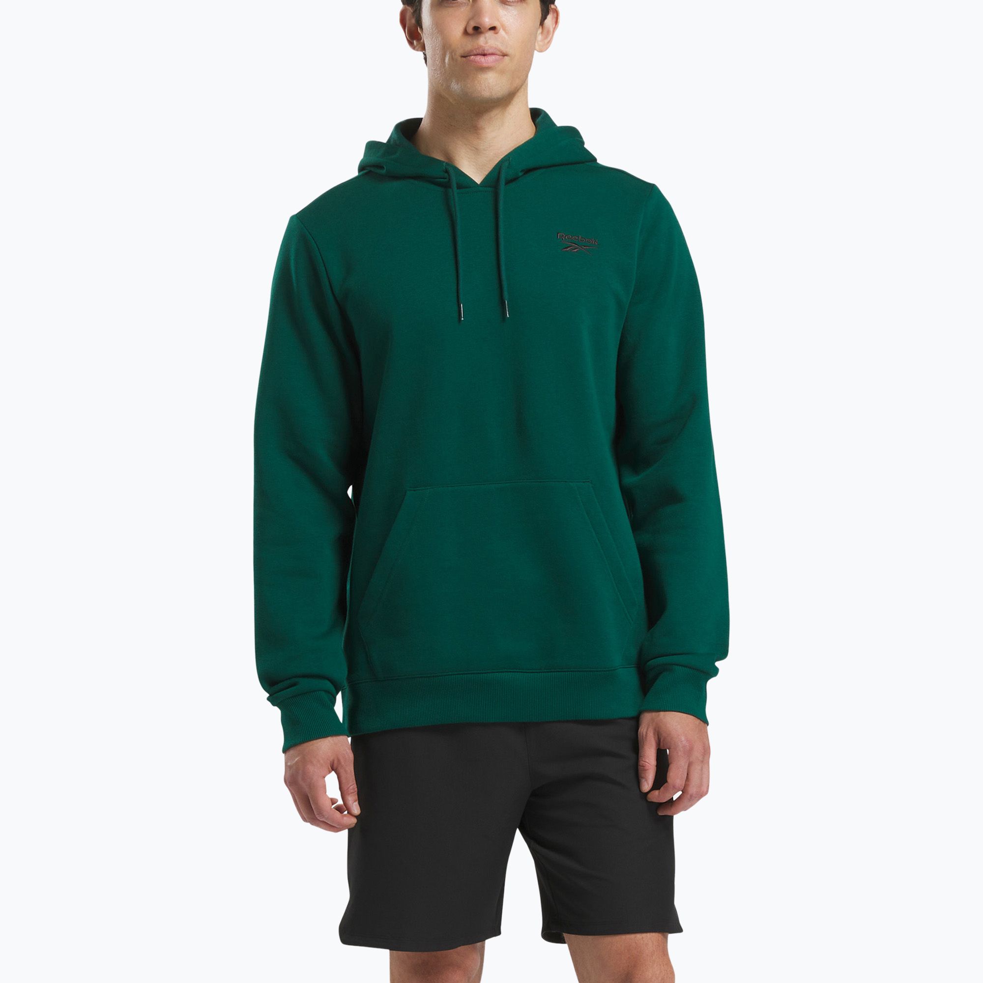 Bluza męska Reebok Identity Small Logo Fleece collegiate green 