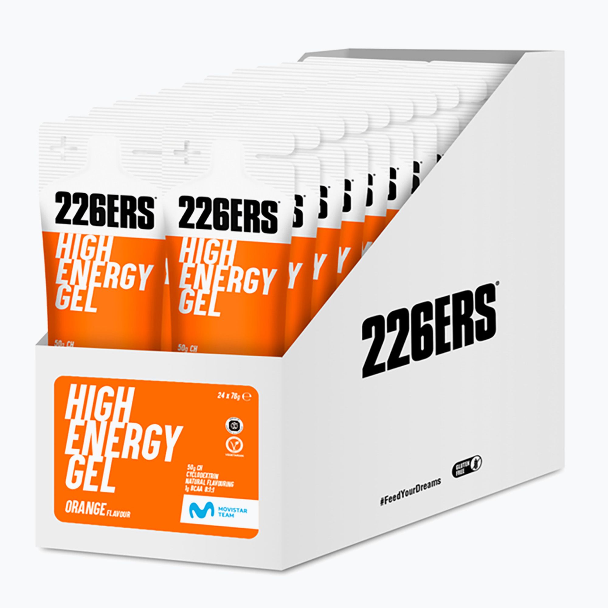 Zestaw żeli energetycznych 226ERS High Energy Salty BCAA 24 szt. x 76 g pomarańcza 