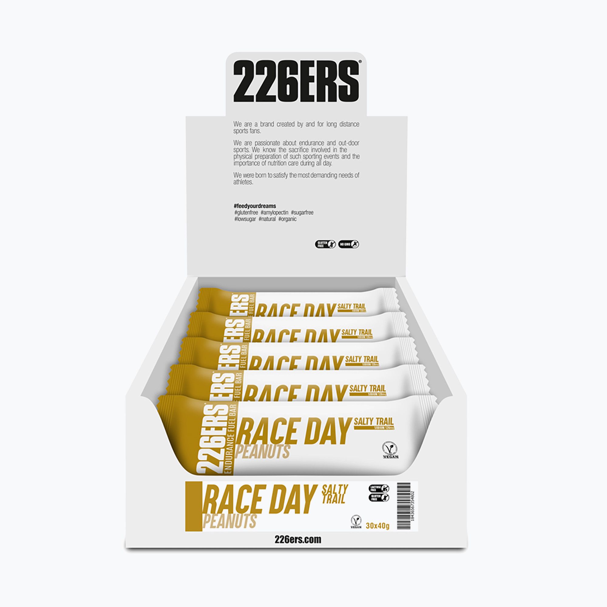 Zestaw batonów energetycznych 226ERS Race Day Salty Trail 30 szt. x 40 g orzeszki ziemne 