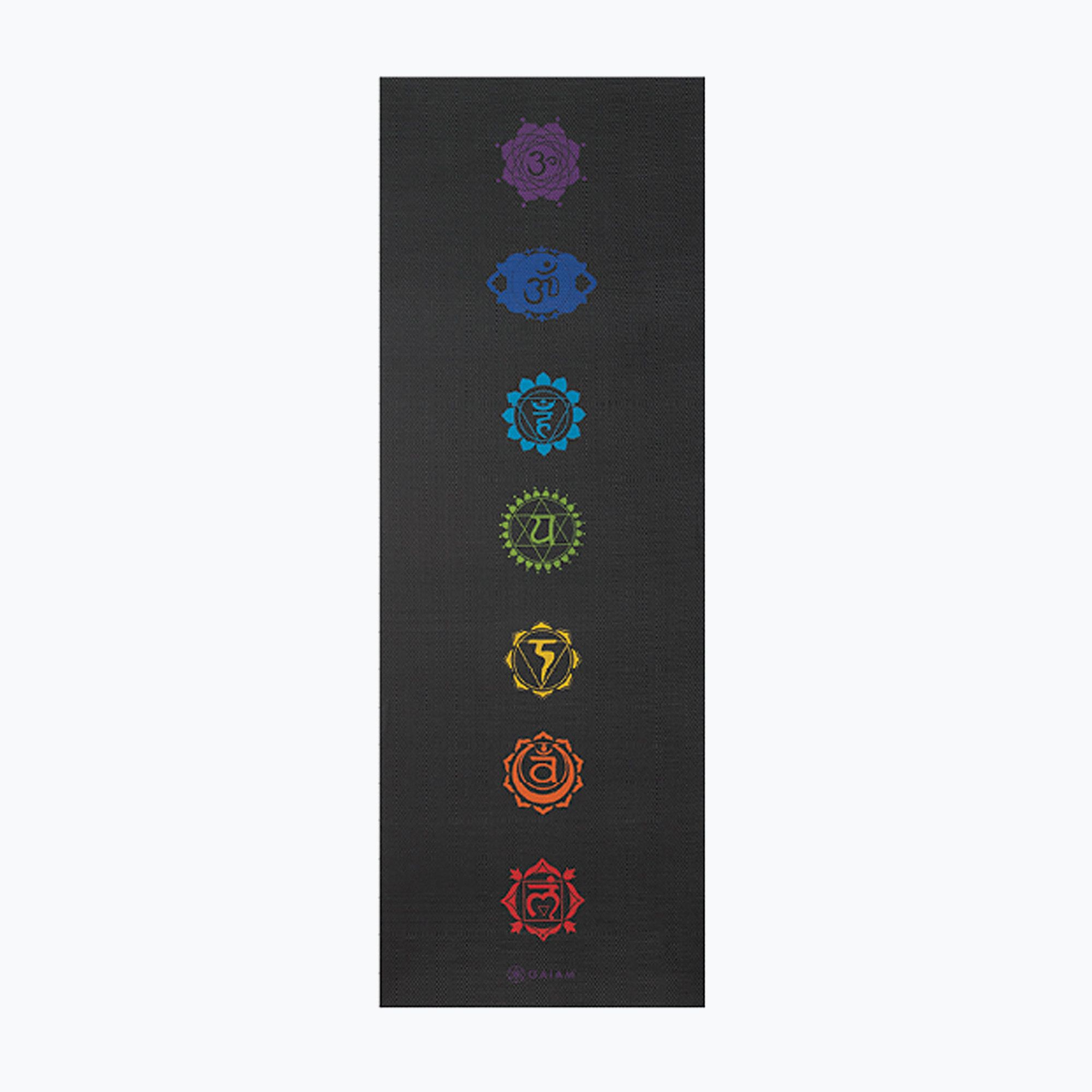 Mata do jogi Gaiam Premium Black Chakra 6 mm black chakra 