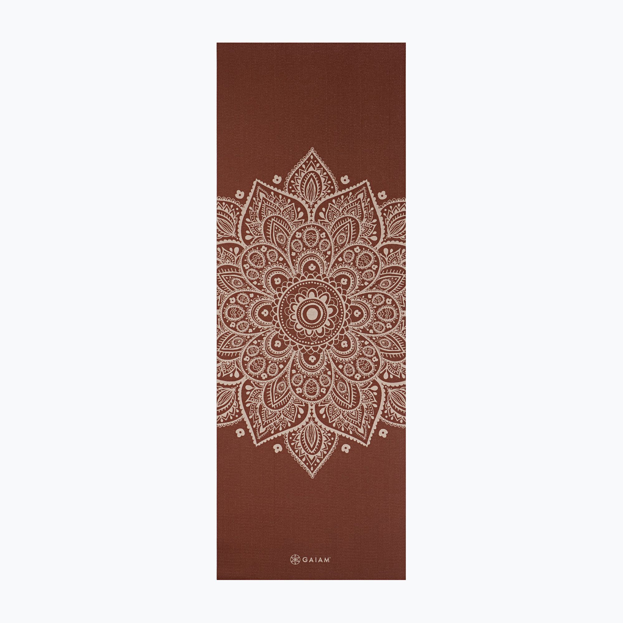 Mata do jogi Gaiam Intense Rust Sundial Flower 5 mm intense sundial flower 
