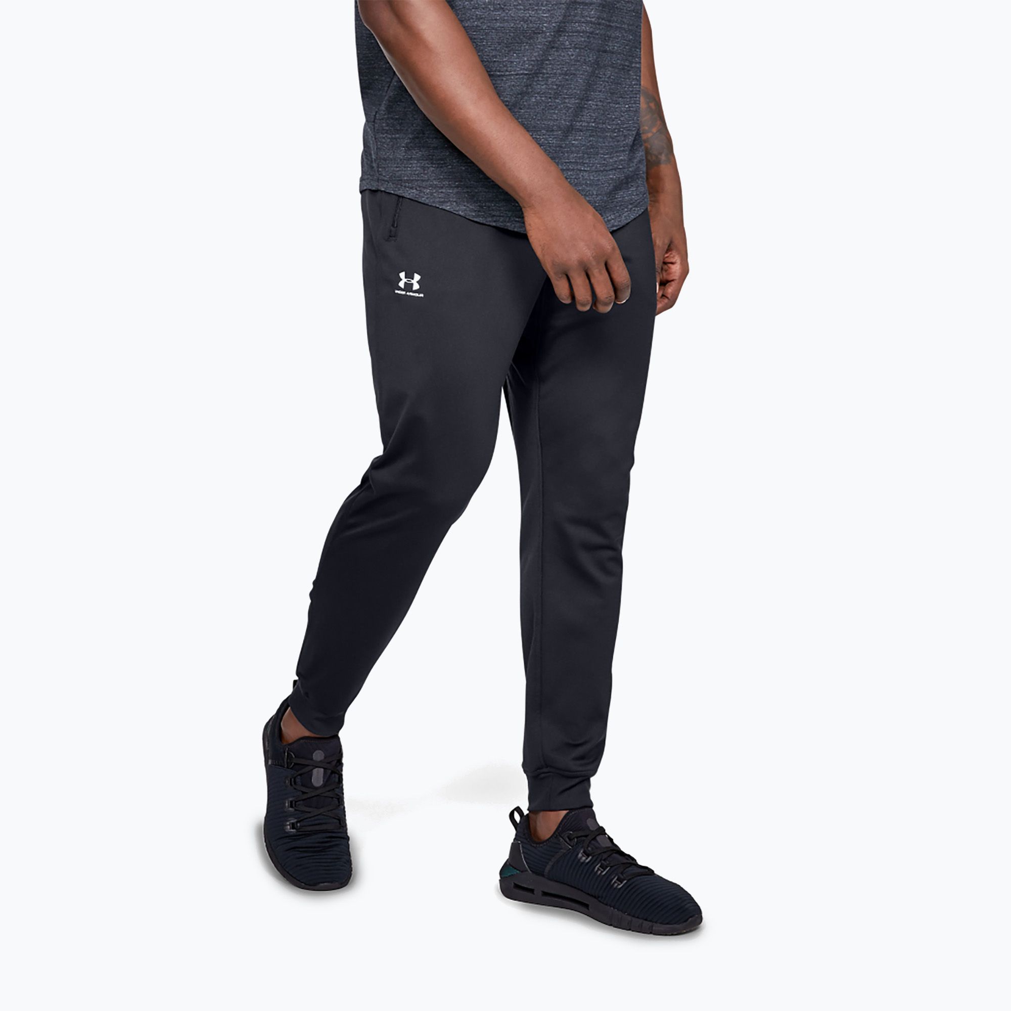 Spodnie męskie Under Armour Sportstyle Tricot Jogger black/white 
