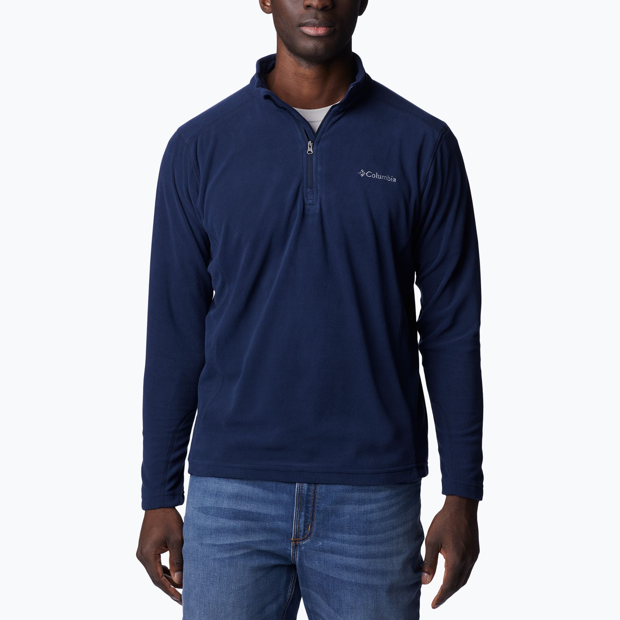 Bluza polarowa męska Columbia Klamath Range II HZ collegiate navy solid 