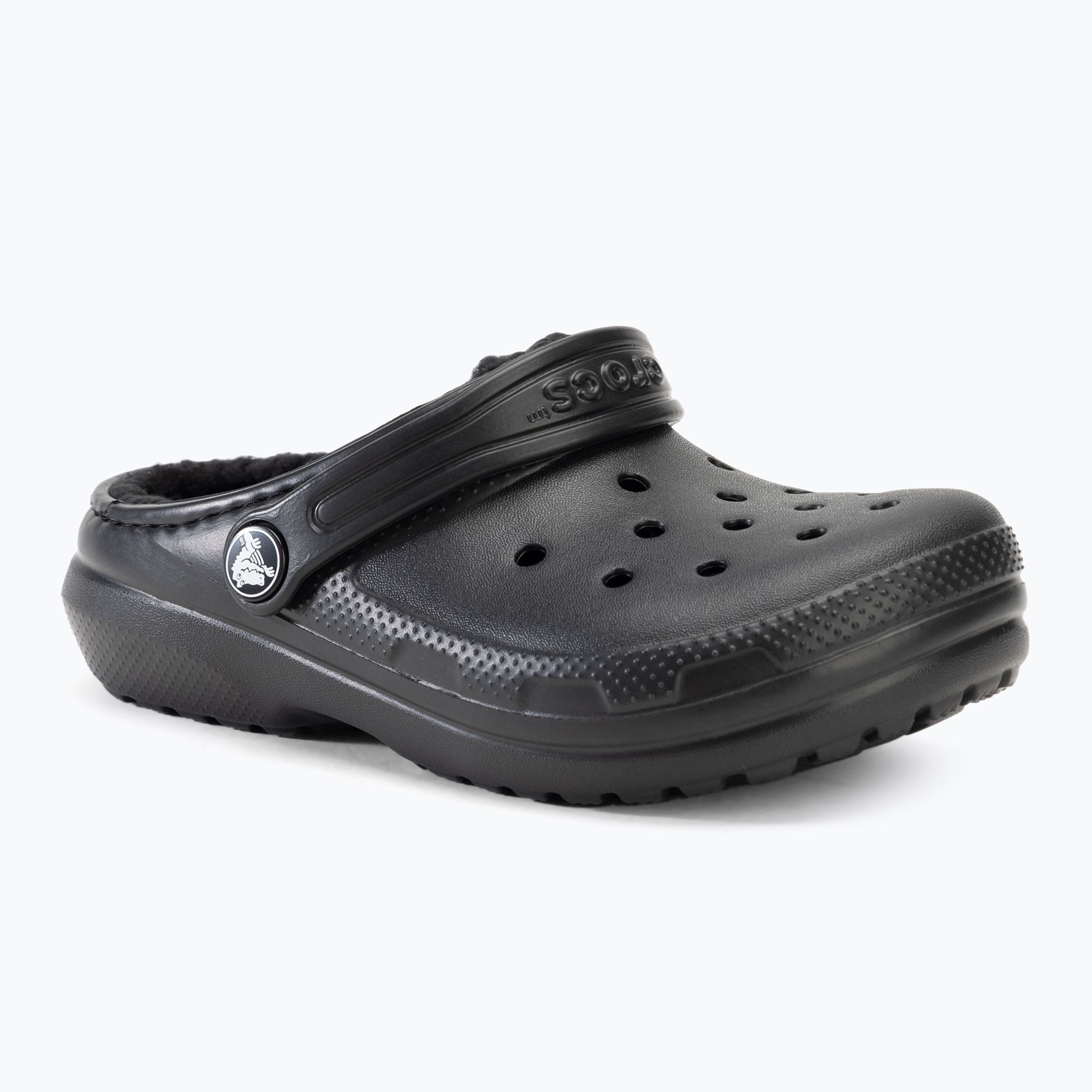 Klapki dziecięce Crocs Classic Lined Clog Kids black/black 