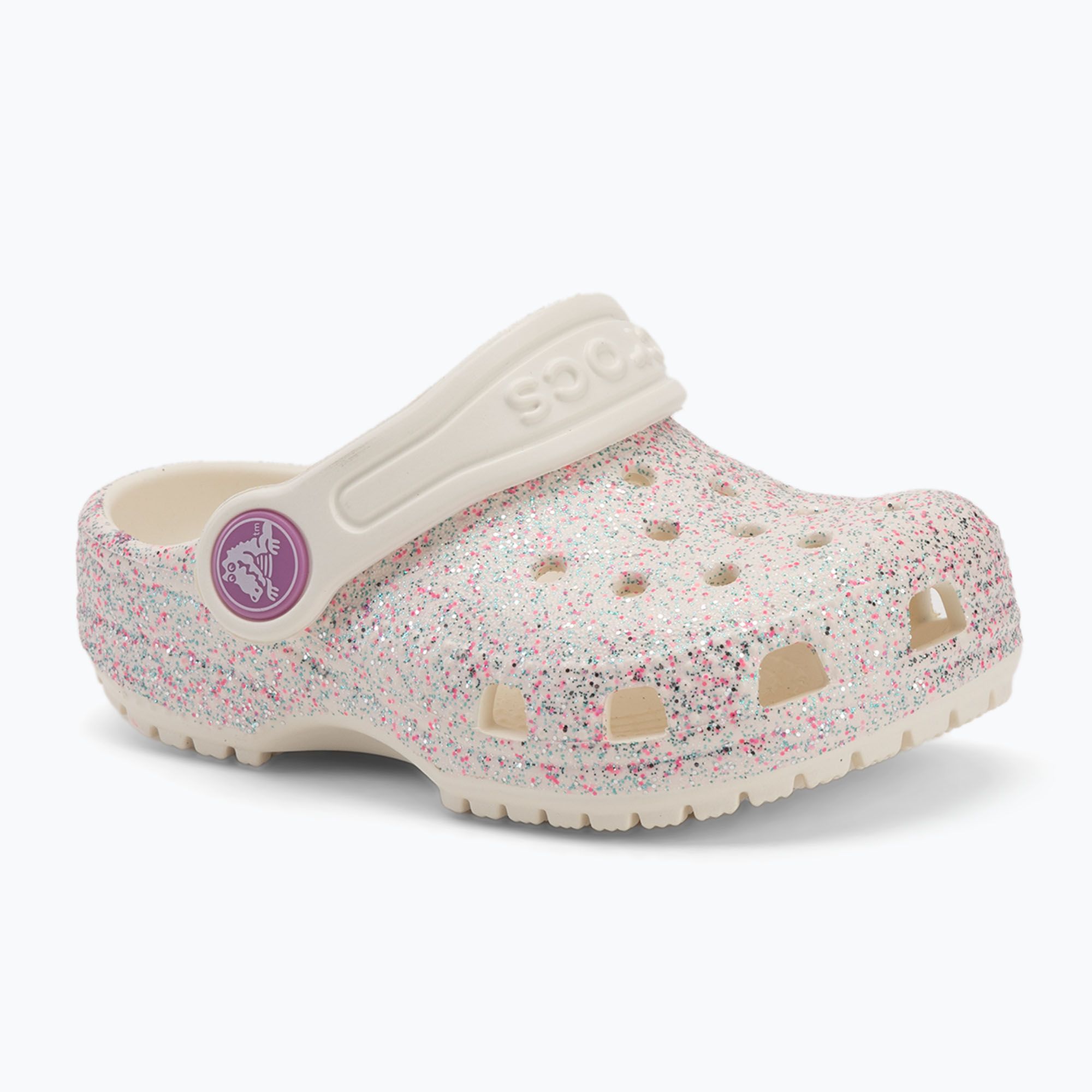Klapki dziecięce Crocs Classic Glitter Clog Toddler oyster 